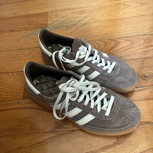 adidas Shoes - adidas Gray Sneakers with White Stripes